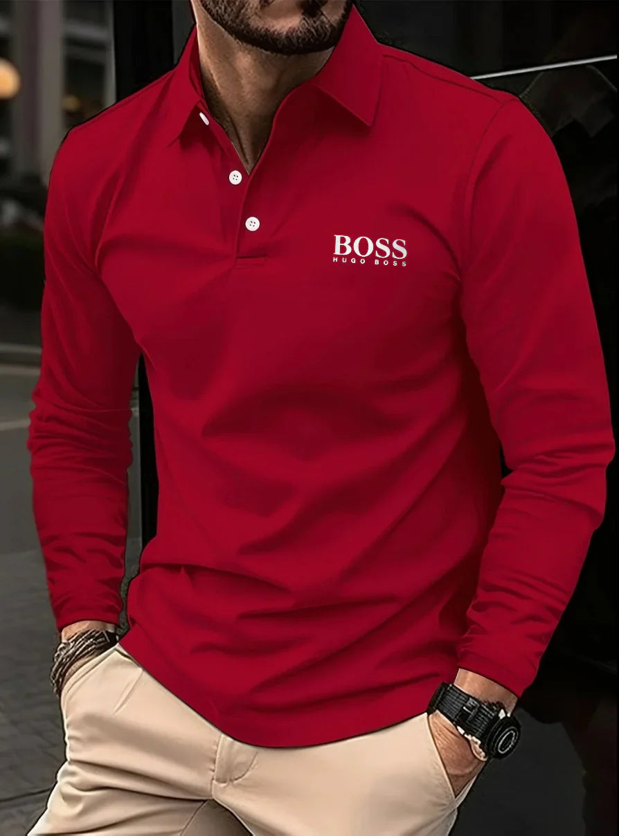 Polo à manches longues pour homme
